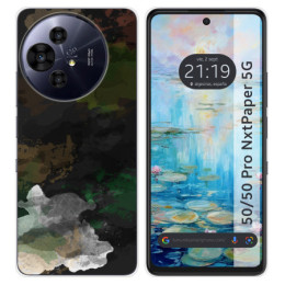 Funda Silicona para TCL 50 / 50 Pro NXTPAPER 5G diseño Acuarela 12 Dibujos