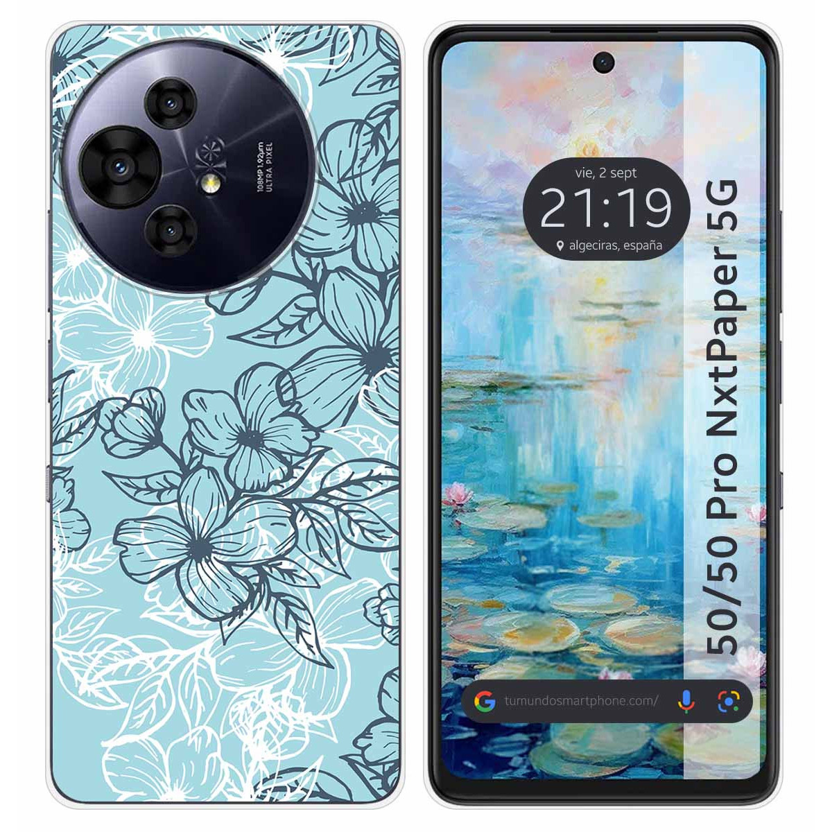 Funda Silicona para TCL 50 / 50 Pro NXTPAPER 5G diseño Flores 03 Dibujos