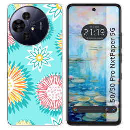 Funda Silicona para TCL 50 / 50 Pro NXTPAPER 5G diseño Flores 05 Dibujos
