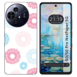 Funda Silicona para TCL 50 / 50 Pro NXTPAPER 5G diseño Flores 06 Dibujos
