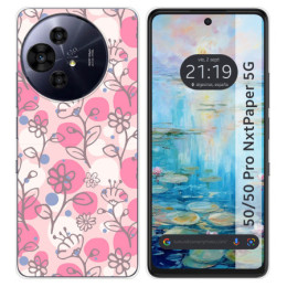 Funda Silicona para TCL 50 / 50 Pro NXTPAPER 5G diseño Flores 07 Dibujos