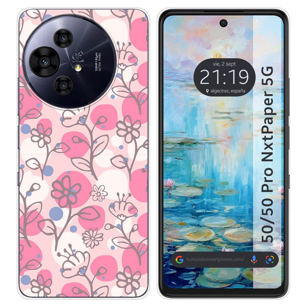 Funda Silicona para TCL 50 / 50 Pro NXTPAPER 5G diseño Flores 07 Dibujos