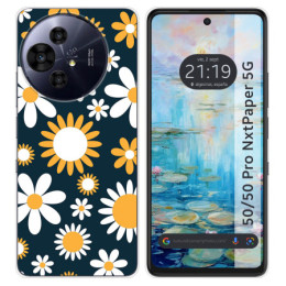 Funda Silicona para TCL 50 / 50 Pro NXTPAPER 5G diseño Flores 08 Dibujos