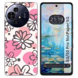 Funda Silicona para TCL 50 / 50 Pro NXTPAPER 5G diseño Flores 09 Dibujos