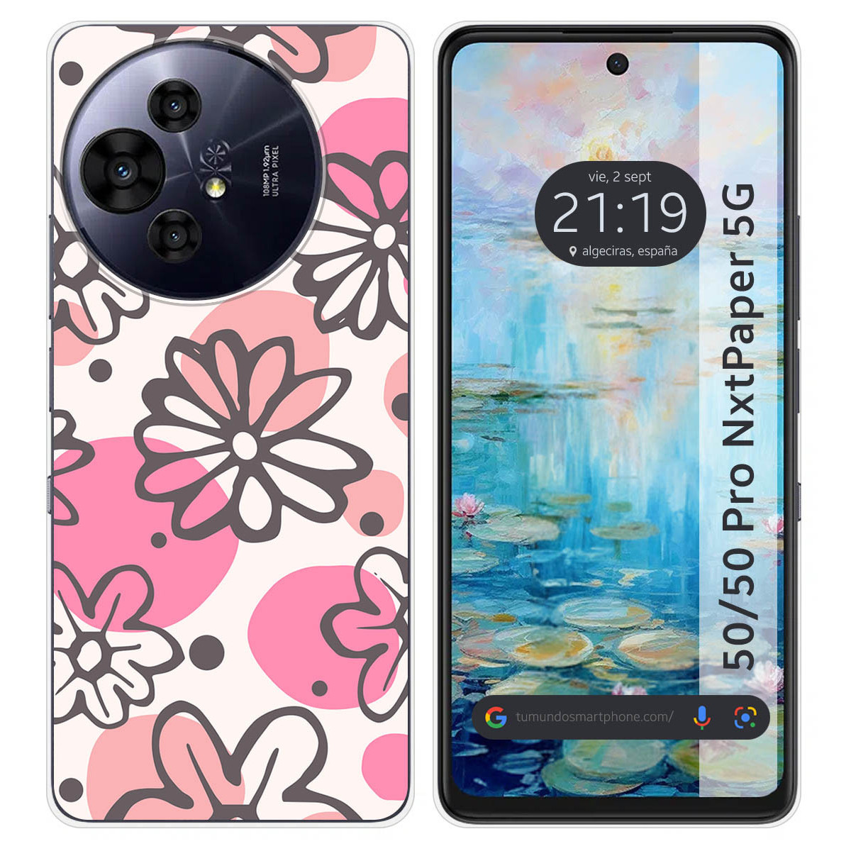 Funda Silicona para TCL 50 / 50 Pro NXTPAPER 5G diseño Flores 09 Dibujos