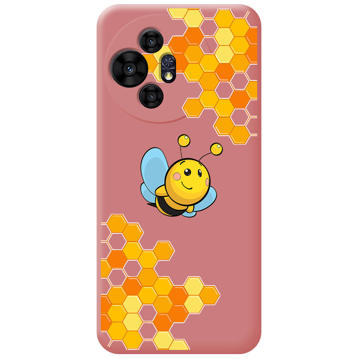 Funda Silicona Líquida Rosa para TCL 50 / 50 Pro NXTPAPER 5G diseño Abeja Dibujos