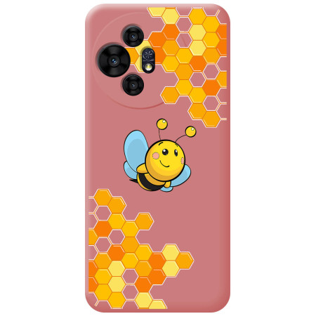 Funda Silicona Líquida Rosa para TCL 50 / 50 Pro NXTPAPER 5G diseño Abeja Dibujos