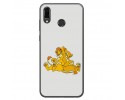 Funda Gel Tpu para Huawei Honor Play Diseño Leones Dibujos