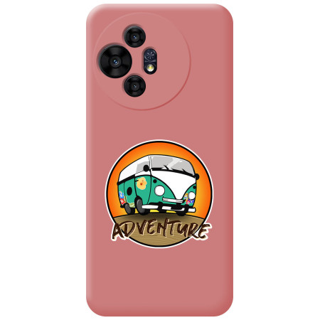 Funda Silicona Líquida Rosa para TCL 50 / 50 Pro NXTPAPER 5G diseño Adventure Dibujos