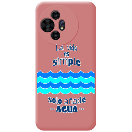 Funda Silicona Líquida Rosa para TCL 50 / 50 Pro NXTPAPER 5G diseño Agua Dibujos