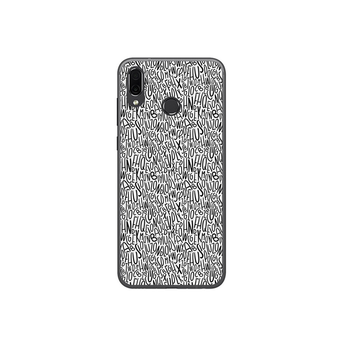 Funda Gel Tpu para Huawei Honor Play Diseño Letras Dibujos