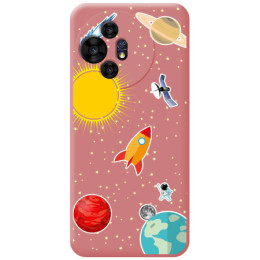 Funda Silicona Líquida Rosa para TCL 50 / 50 Pro NXTPAPER 5G diseño Espacio Dibujos