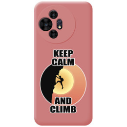 Funda Silicona Líquida Rosa para TCL 50 / 50 Pro NXTPAPER 5G diseño Hombre Escalada Dibujos