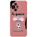 Funda Silicona Líquida Rosa para TCL 50 / 50 Pro NXTPAPER 5G diseño Vaca Dibujos