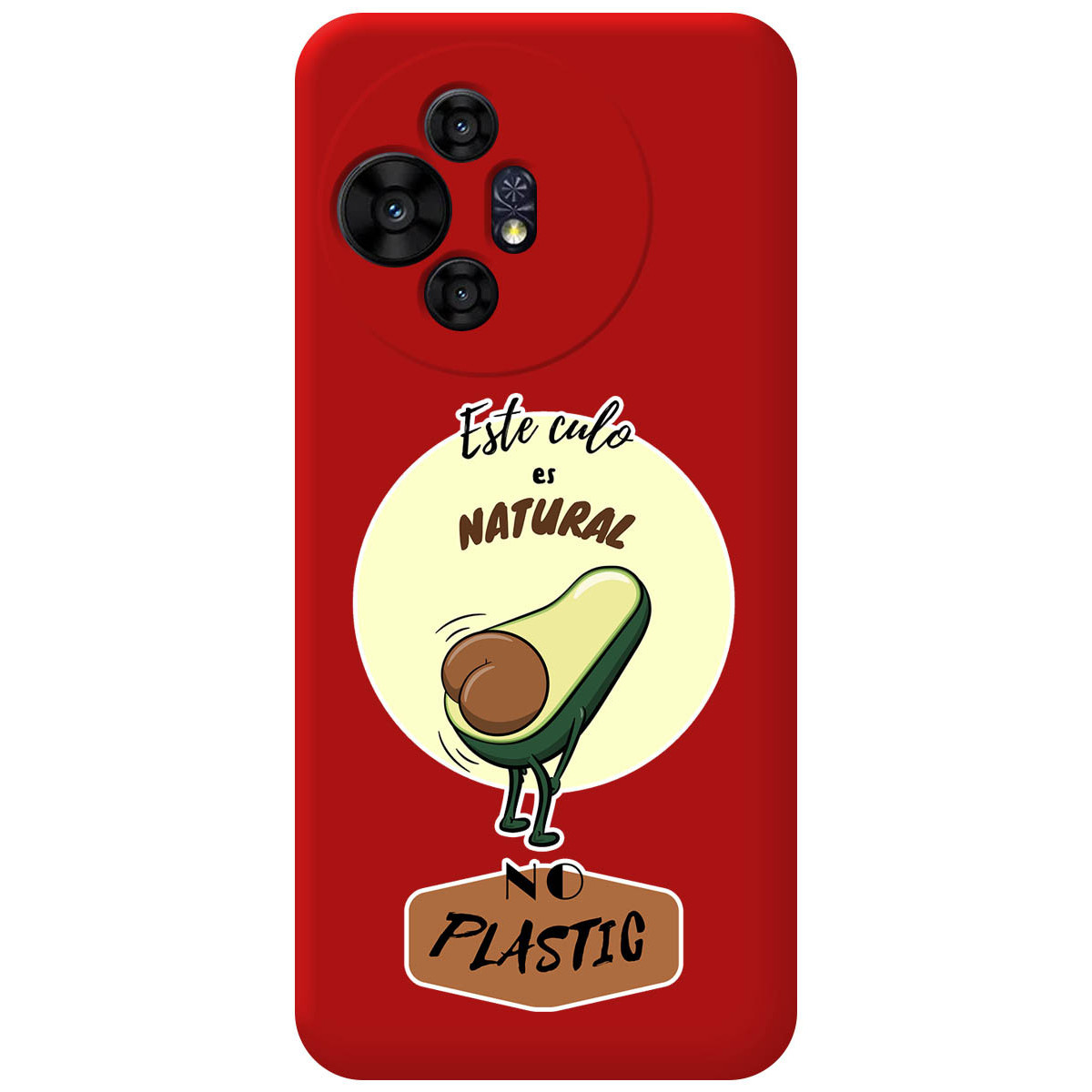 Funda Silicona Líquida Roja para TCL 50 / 50 Pro NXTPAPER 5G diseño Culo Natural Dibujos