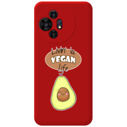 Funda Silicona Líquida Roja para TCL 50 / 50 Pro NXTPAPER 5G diseño Vegan Life Dibujos