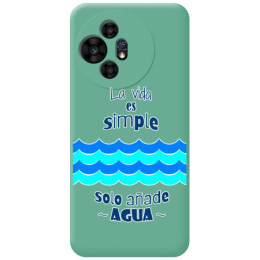 Funda Silicona Líquida Verde para TCL 50 / 50 Pro NXTPAPER 5G diseño Agua Dibujos