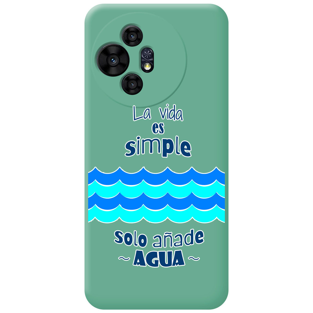Funda Silicona Líquida Verde para TCL 50 / 50 Pro NXTPAPER 5G diseño Agua Dibujos
