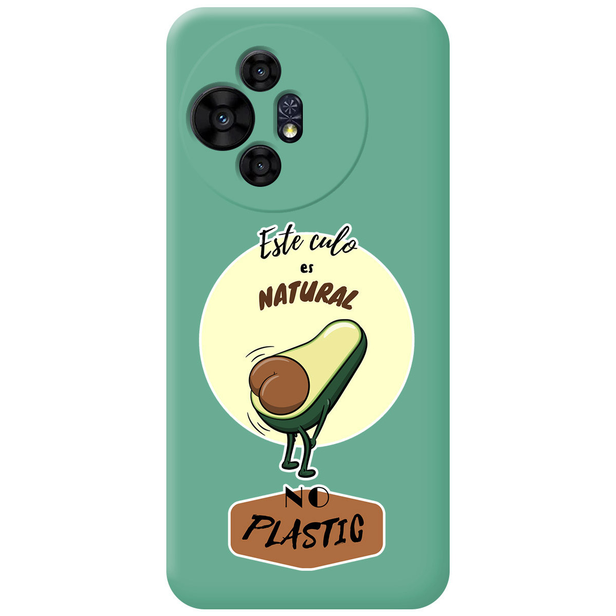 Funda Silicona Líquida Verde para TCL 50 / 50 Pro NXTPAPER 5G diseño Culo Natural Dibujos