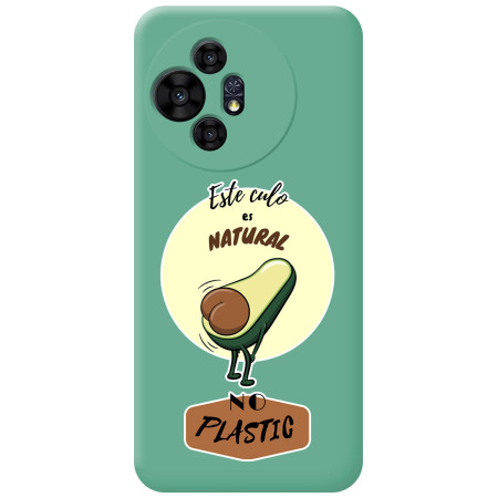Funda Silicona Líquida Verde para TCL 50 / 50 Pro NXTPAPER 5G diseño Culo Natural Dibujos