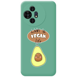 Funda Silicona Líquida Verde para TCL 50 / 50 Pro NXTPAPER 5G diseño Vegan Life Dibujos