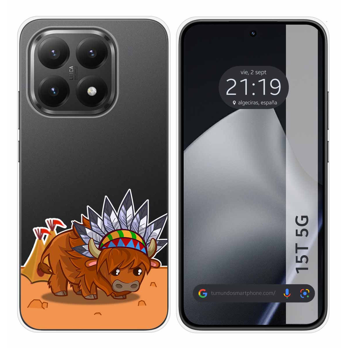 Funda Silicona Transparente para Xiaomi 15T 5G diseño Bufalo Dibujos