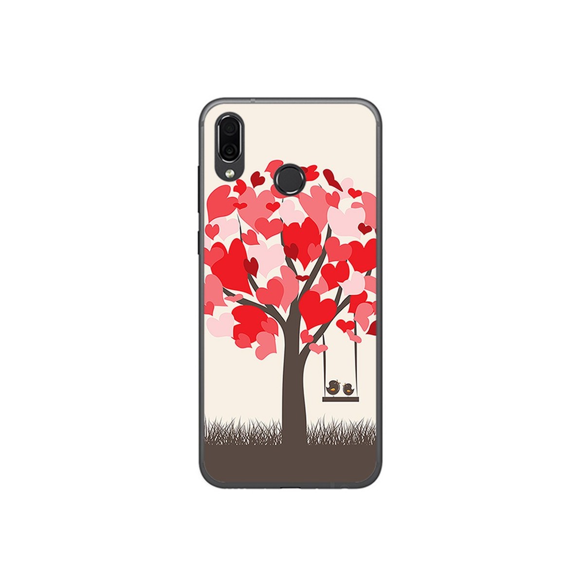 Funda Gel Tpu para Huawei Honor Play Diseño Pajaritos Dibujos