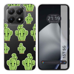 Funda Silicona Transparente para Xiaomi 15T 5G diseño Cactus Dibujos