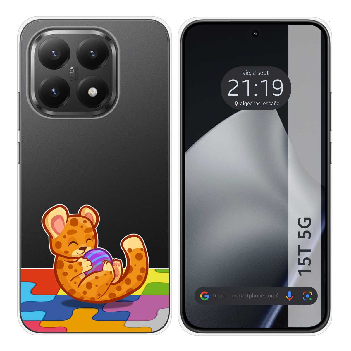 Funda Silicona Transparente para Xiaomi 15T 5G diseño Leopardo Dibujos