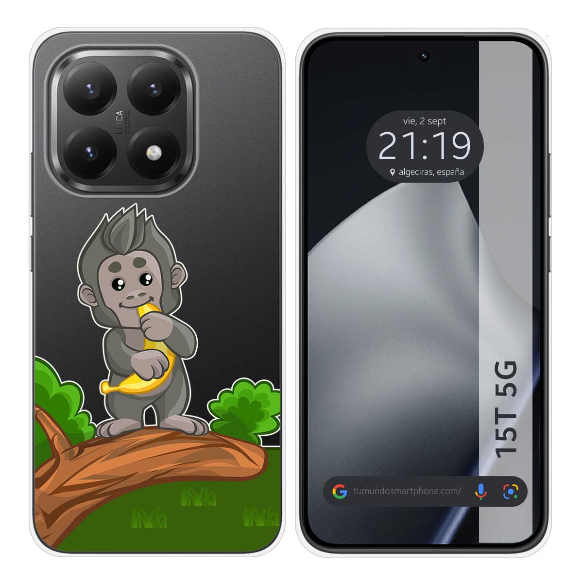 Funda Silicona Transparente para Xiaomi 15T 5G diseño Mono Dibujos