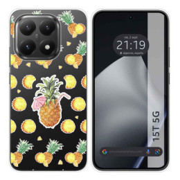 Funda Silicona Transparente para Xiaomi 15T 5G diseño Piña Dibujos