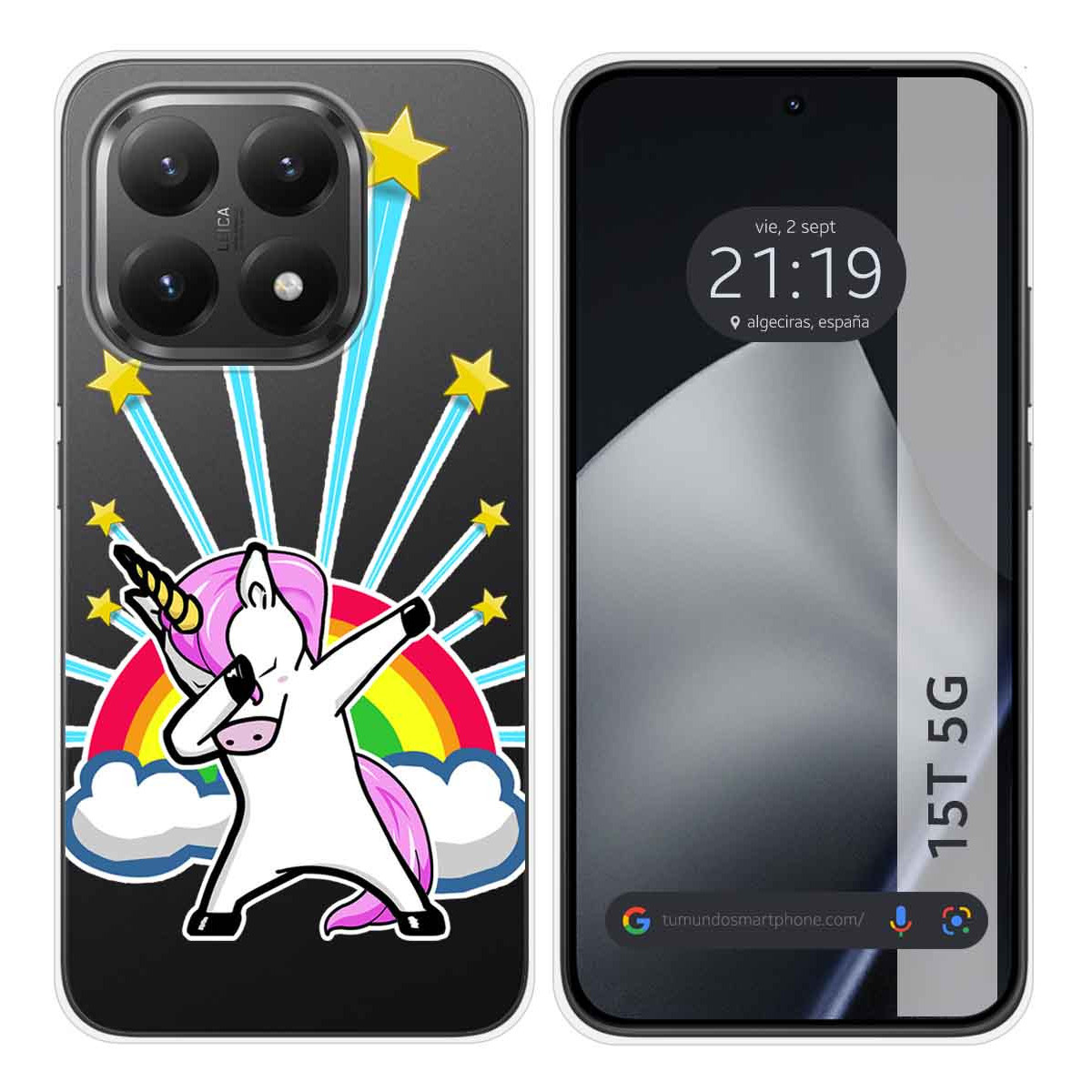 Funda Silicona Transparente para Xiaomi 15T 5G diseño Unicornio Dibujos