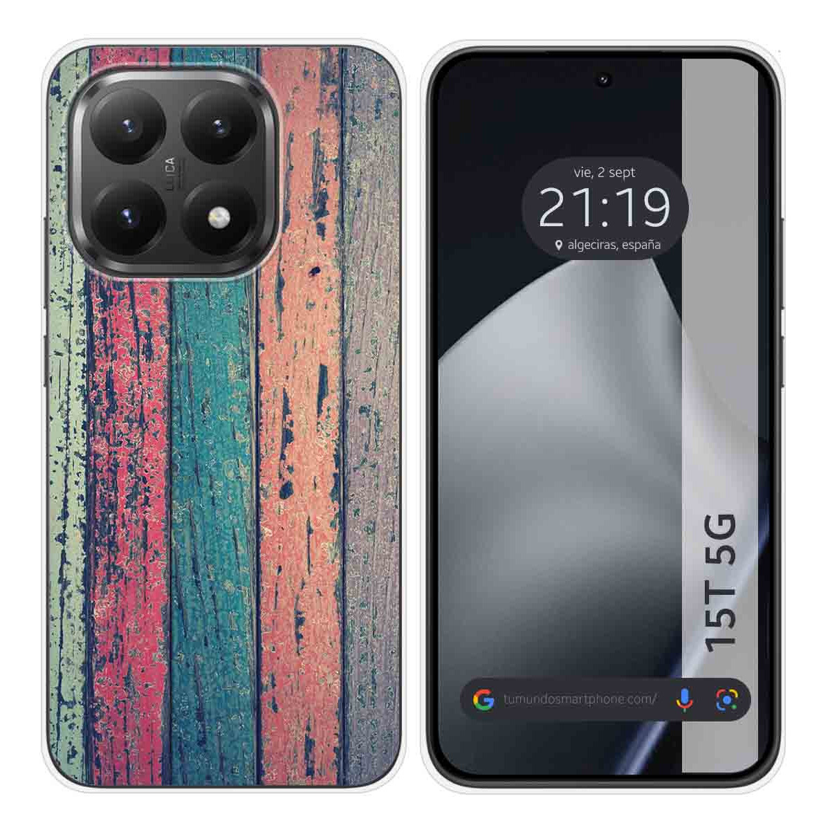 Funda Silicona para Xiaomi 15T 5G diseño Madera 10 Dibujos