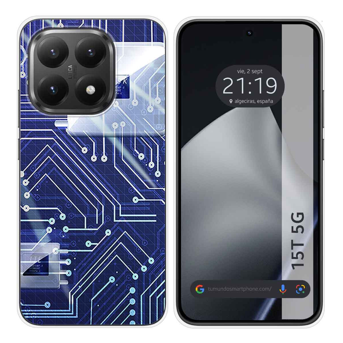 Funda Silicona para Xiaomi 15T 5G diseño Circuito Dibujos