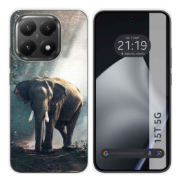 Funda Silicona para Xiaomi 15T 5G diseño Elefante Dibujos