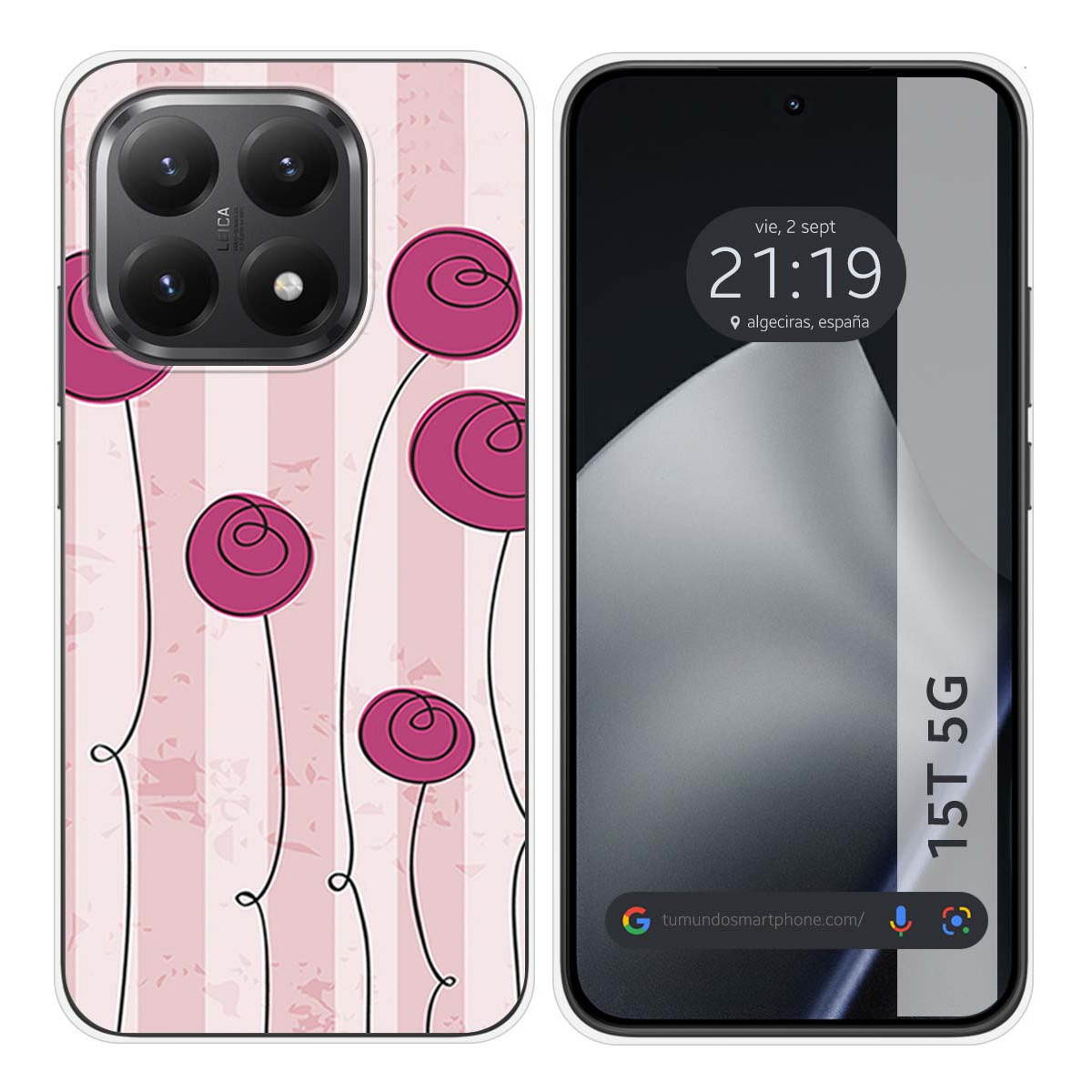 Funda Silicona para Xiaomi 15T 5G diseño Flores Vintage Dibujos