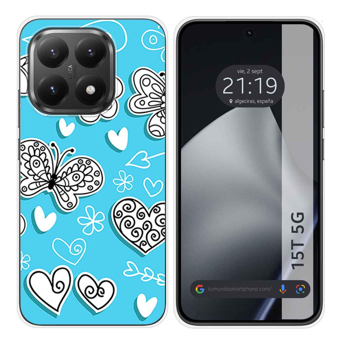 Funda Silicona para Xiaomi 15T 5G diseño Mariposas Dibujos