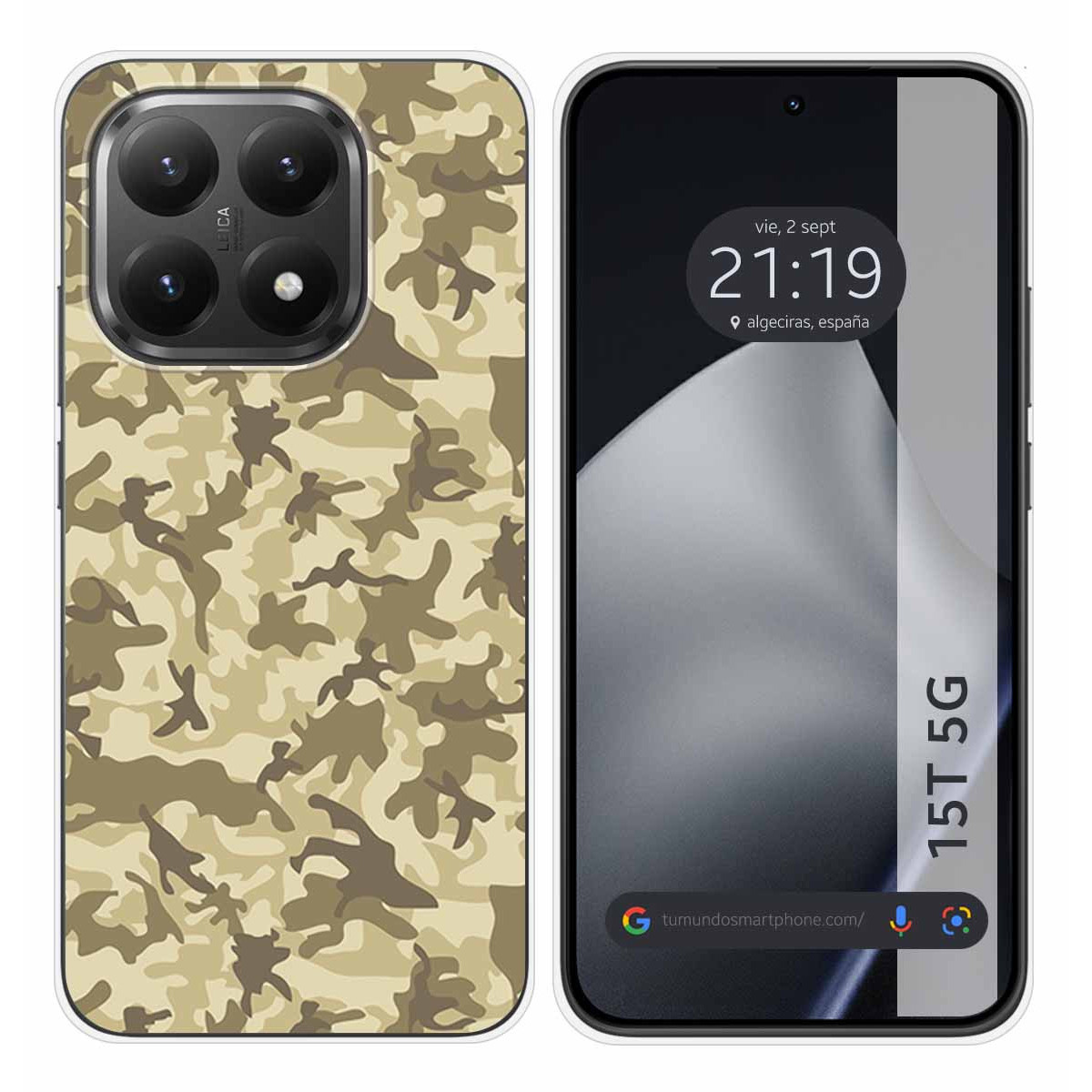 Funda Silicona para Xiaomi 15T 5G diseño Sand Camuflaje Dibujos
