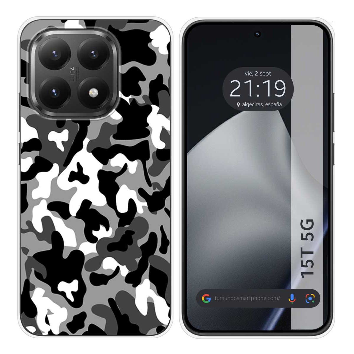 Funda Silicona para Xiaomi 15T 5G diseño Snow Camuflaje Dibujos