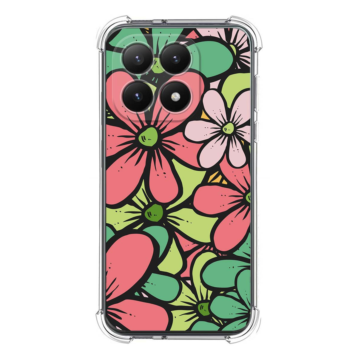 Funda Silicona Antigolpes para Xiaomi 15T 5G diseño Flores 02 Dibujos