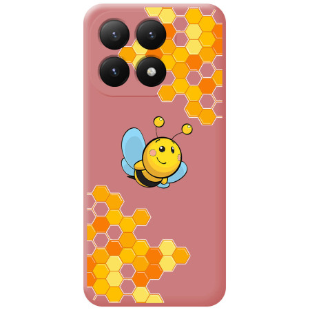 Funda Silicona Líquida Rosa para Xiaomi 15T 5G diseño Abeja Dibujos