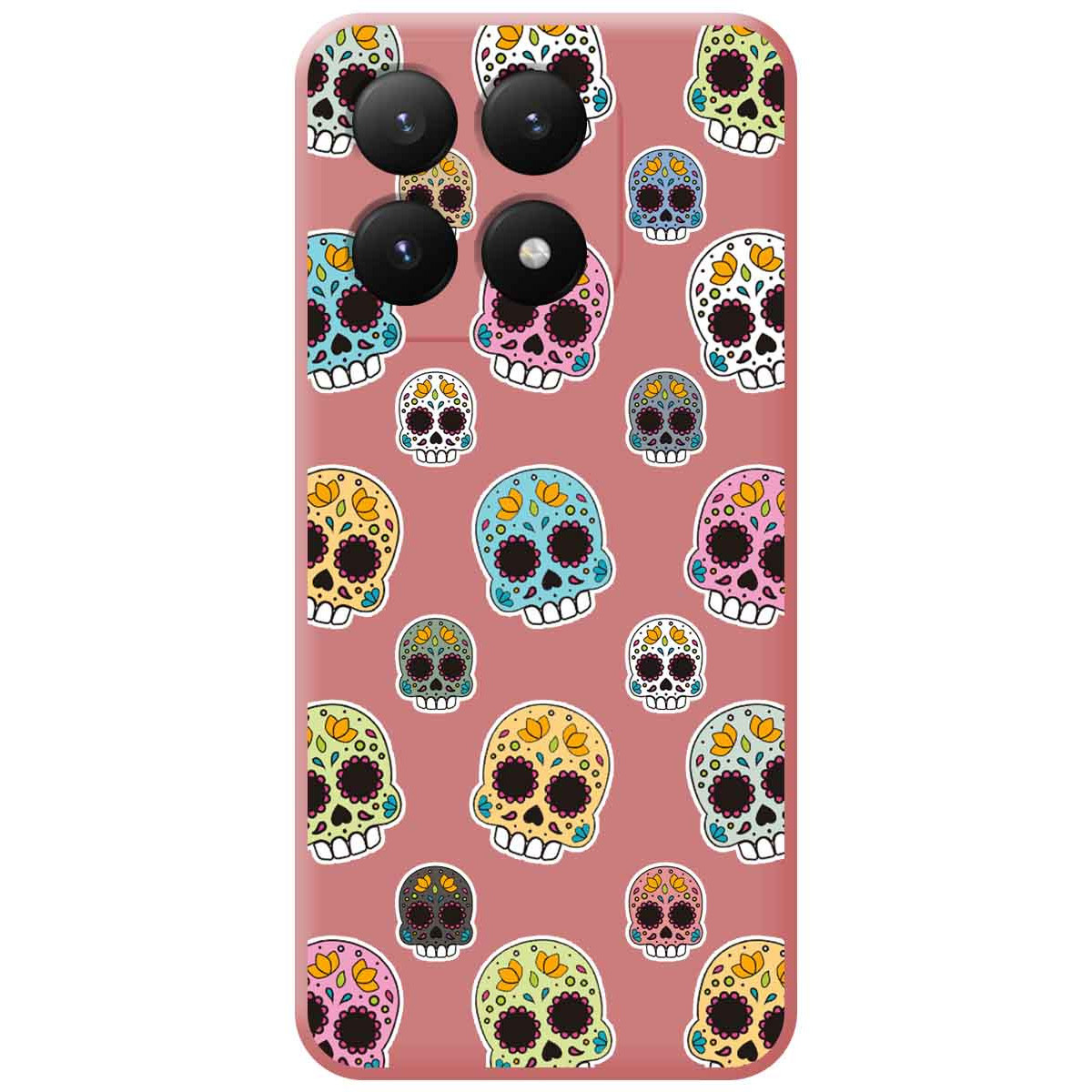 Funda Silicona Líquida Rosa para Xiaomi 15T 5G diseño Catrina Dibujos