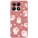 Funda Silicona Líquida Rosa para Xiaomi 15T 5G diseño Cerdos Dibujos