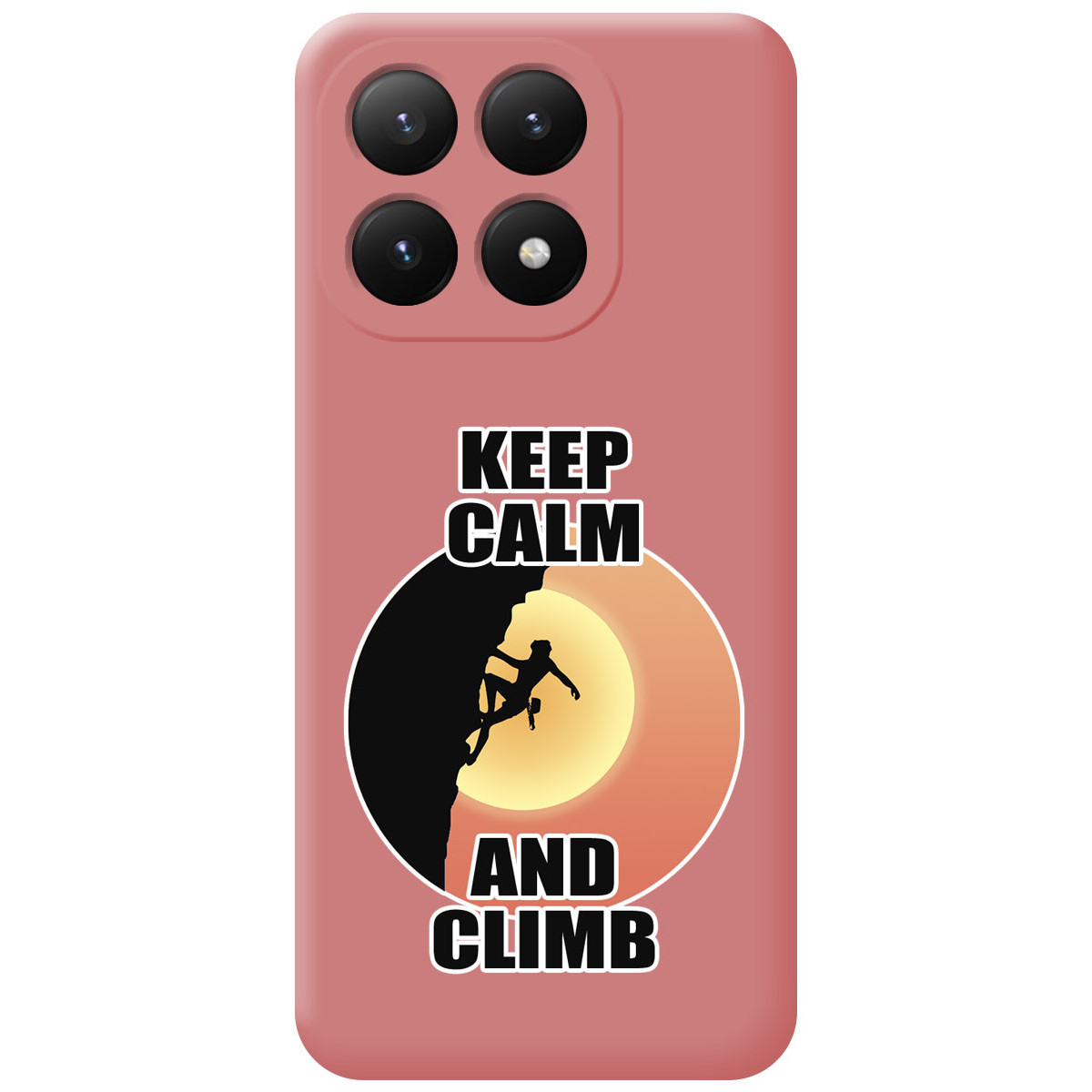 Funda Silicona Líquida Rosa para Xiaomi 15T 5G diseño Mujer Escalada Dibujos