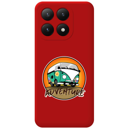 Funda Silicona Líquida Roja para Xiaomi 15T 5G diseño Adventure Dibujos