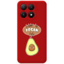 Funda Silicona Líquida Roja para Xiaomi 15T 5G diseño Vegan Life Dibujos