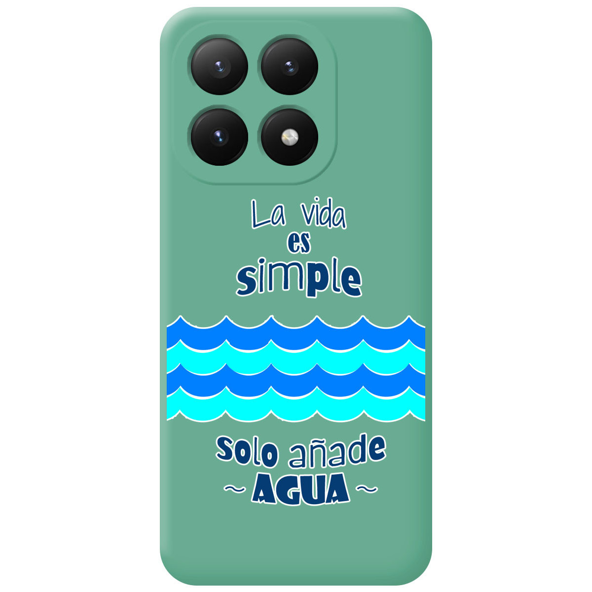 Funda Silicona Líquida Verde para Xiaomi 15T 5G diseño Agua Dibujos