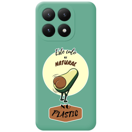 Funda Silicona Líquida Verde para Xiaomi 15T 5G diseño Culo Natural Dibujos