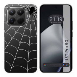 Funda Silicona Transparente para Xiaomi 15T Pro 5G diseño Araña Dibujos