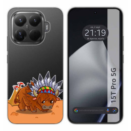 Funda Silicona Transparente para Xiaomi 15T Pro 5G diseño Bufalo Dibujos
